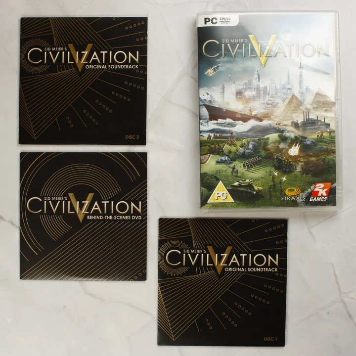 Civilization V soundtrack CD-k és bónusz DVD tokok