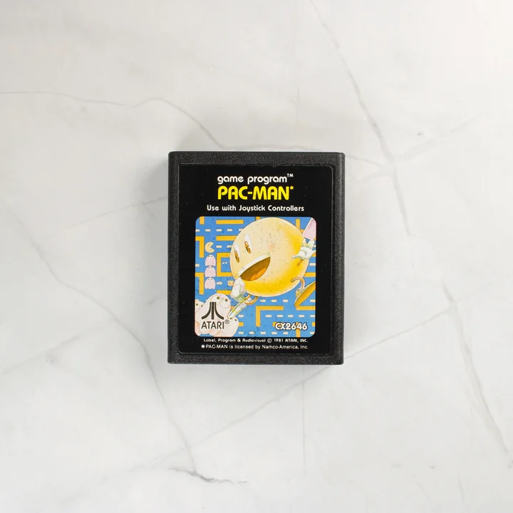Atari 2600 Pac-Man játék cartridge fekete műanyag házban