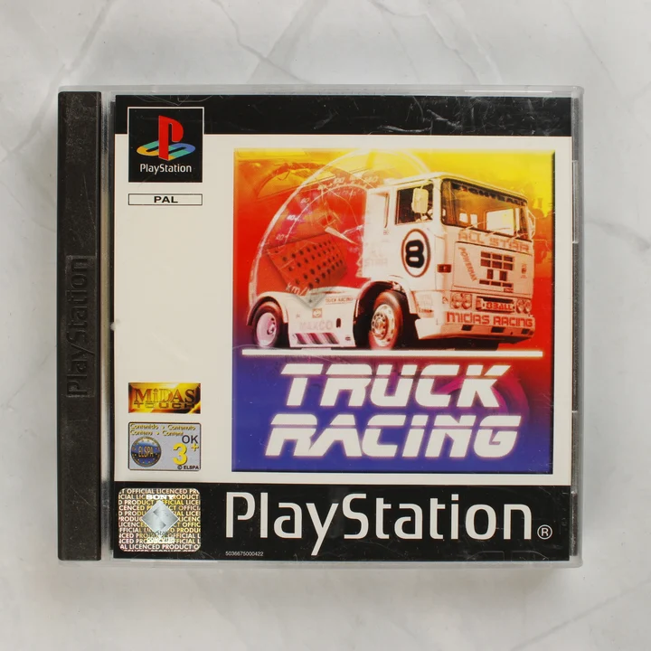 Truck Racing PlayStation játék előlapja műanyag tokban