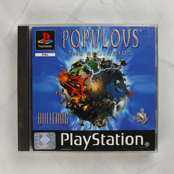 Populous: The Beginning PlayStation játék elölnézete a tokban