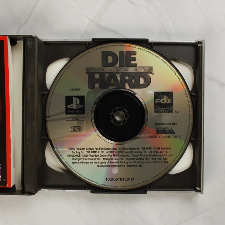 Die Hard Trilogy PlayStation játéklemez a tokban