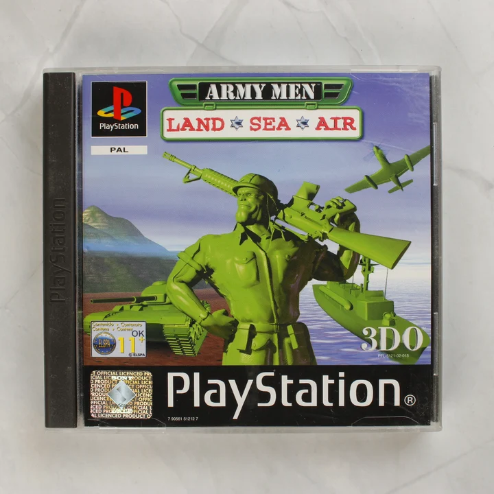 Army Men: Land, Sea, Air PlayStation játék elölnézete a tokban