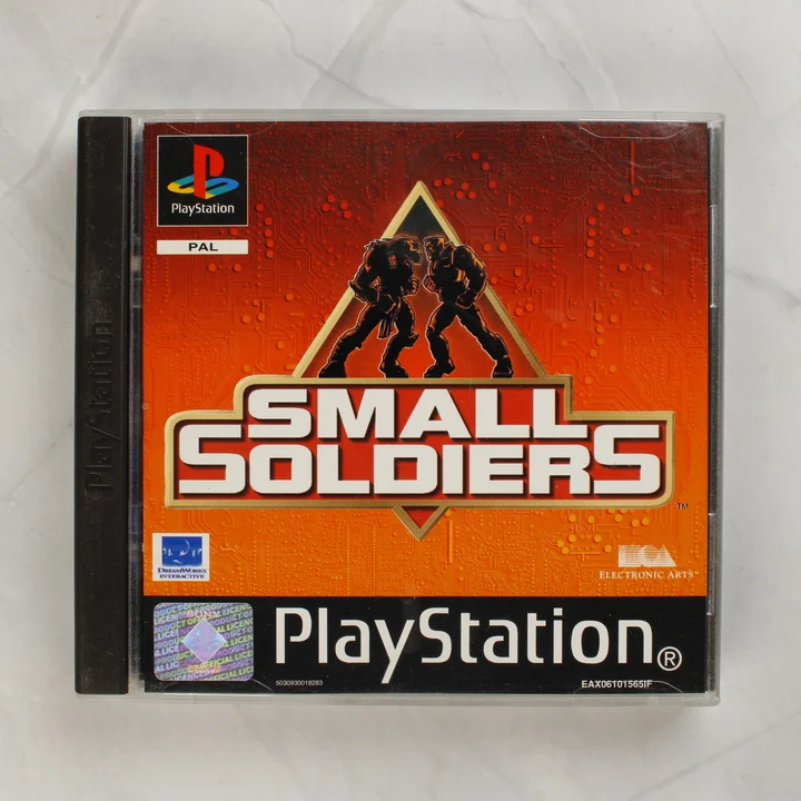 Small Soldiers PlayStation játék előlapja narancssárga borítóval