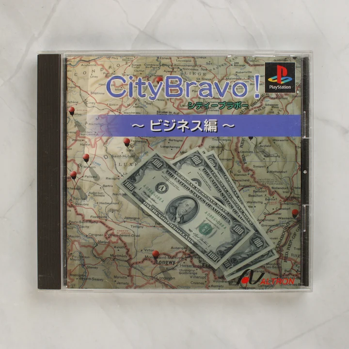 CityBravo! PlayStation játék előlapja térképpel és dollárokkal
