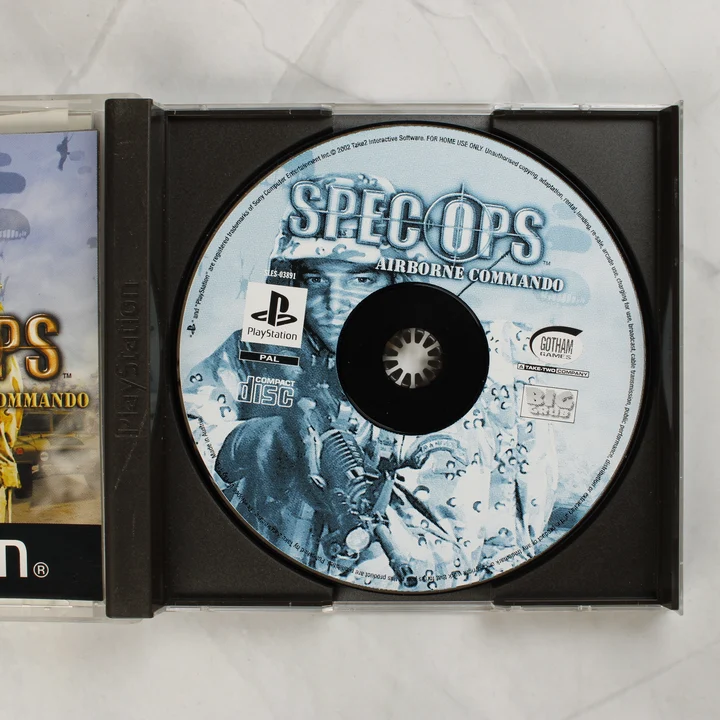 Spec Ops: Airborne Commando PlayStation CD-lemez a nyitott tokban