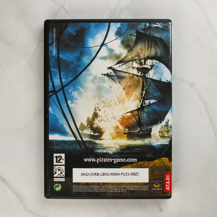 Sid Meier's Pirates! belső tok hátoldala sorozatszámmal