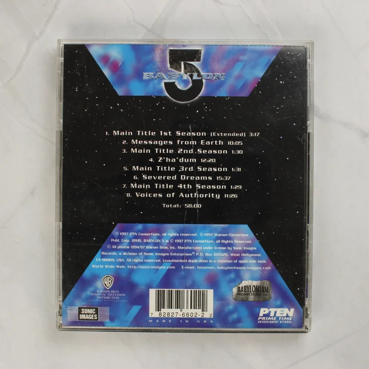 Babylon 5 Volume 2 CD hátlapja számlistával