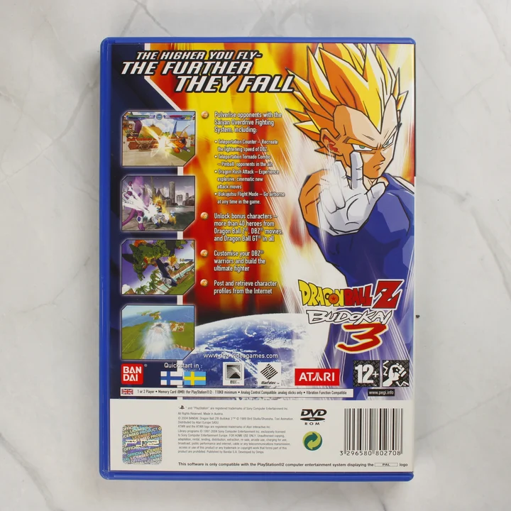 Dragon Ball Z Budokai 3 PS2 játék hátlapja
