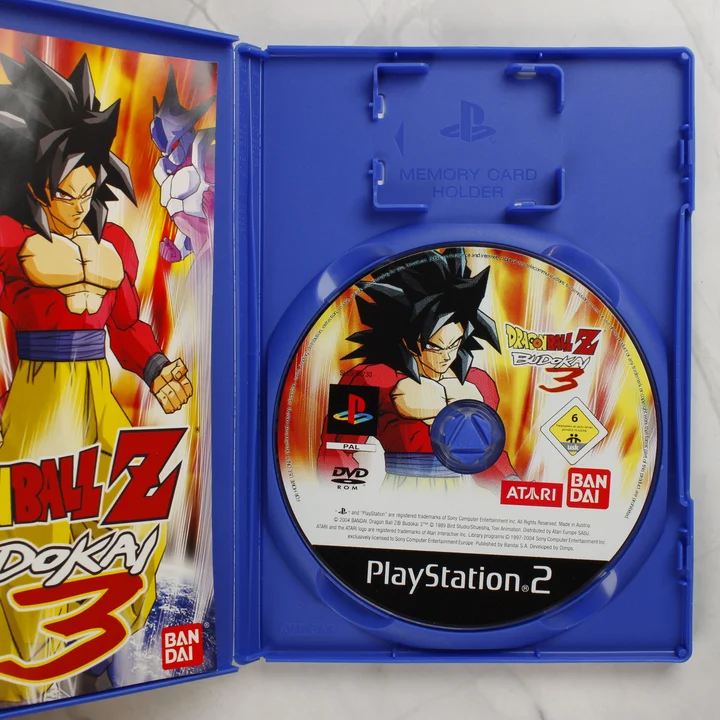 Dragon Ball Z Budokai 3 nyitott tok és lemez