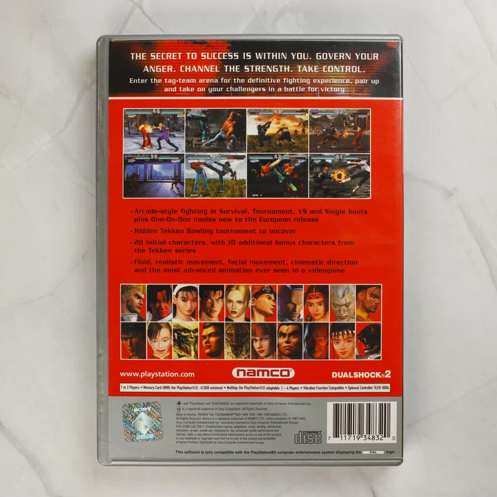Tekken Tag Tournament Platinum PlayStation 2 játék hátlapja
