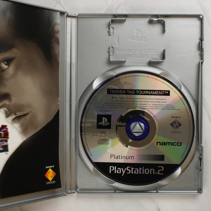 Tekken Tag Tournament Platinum PlayStation 2 nyitott tok és lemez