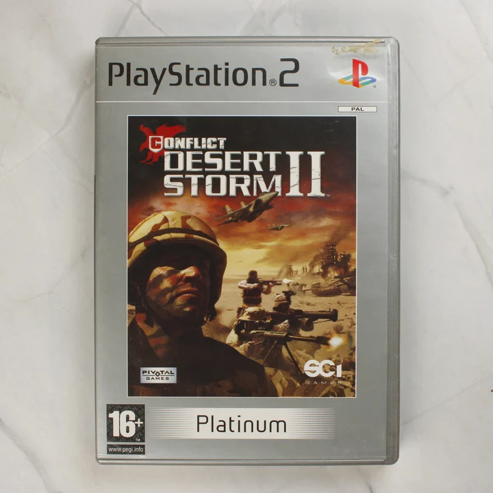 Conflict: Desert Storm II PS2 Platinum előlap Conflict: Desert Storm II Platinum PlayStation 2 játék előlapja