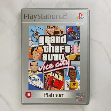 Grand Theft Auto Vice City Platinum PS2 játék előlapja