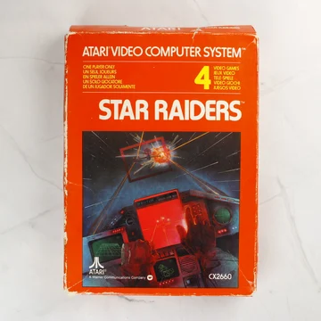 Atari 2600 Star Raiders videójáték dobozának előlapja