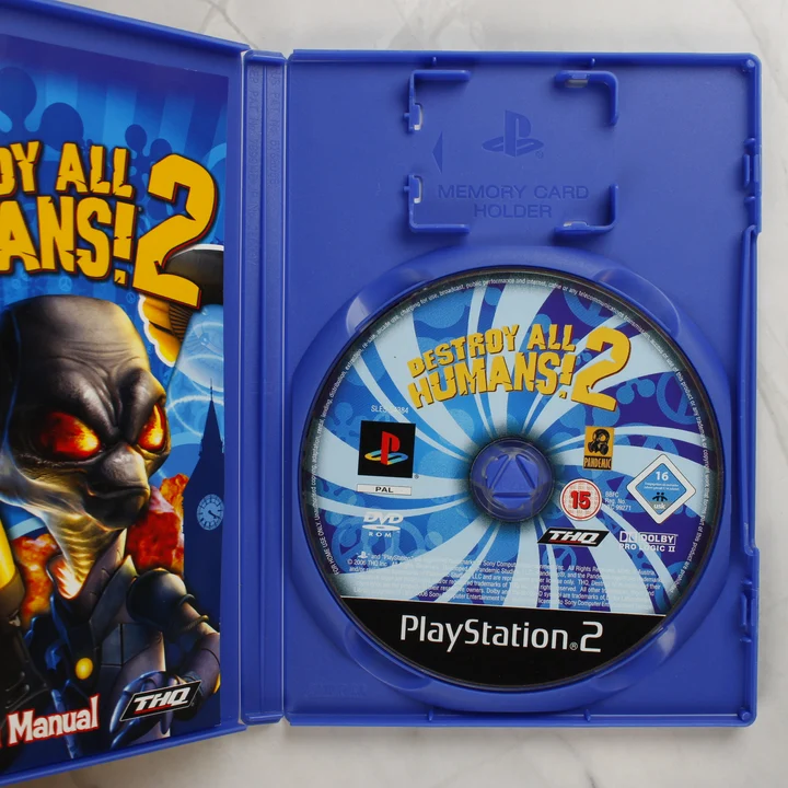 Destroy All Humans! 2 PlayStation 2 nyitott tok lemezzel és útmutatóval
