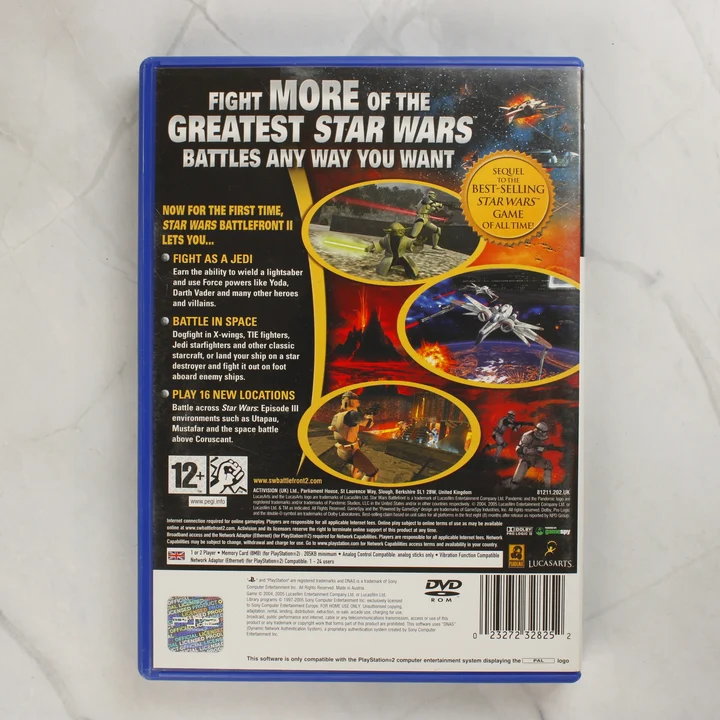 Star Wars Battlefront II PlayStation 2 játék hátlapja