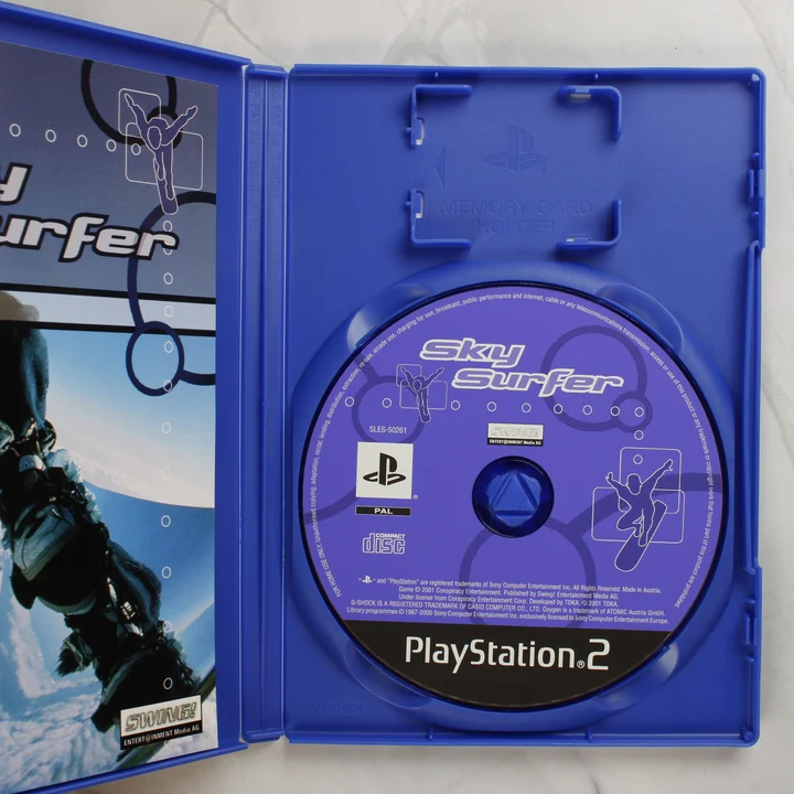 Sky Surfer PlayStation 2 nyitott tok és lemez