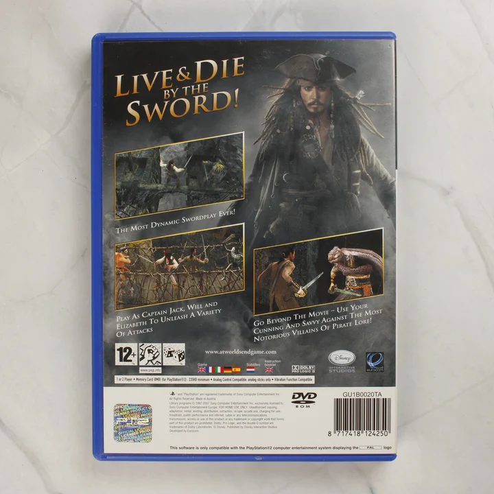 Pirates of the Caribbean: At World's End PlayStation 2 játék hátlapja