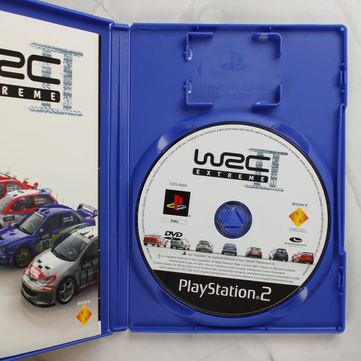 WRC II Extreme nyitott tok és lemez