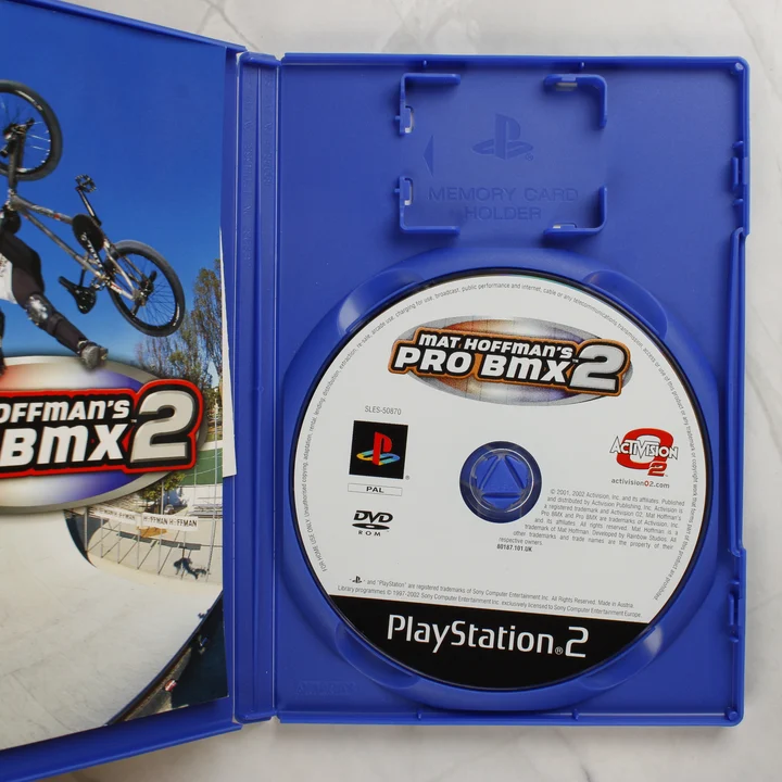Mat Hoffman's Pro BMX 2 nyitott tok lemezzel és útmutatóval