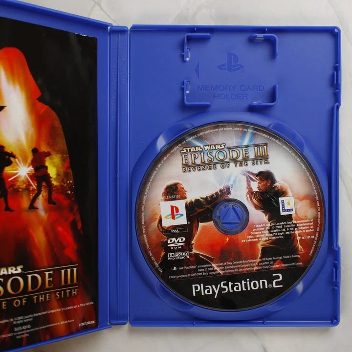 Star Wars Episode III Revenge of the Sith PS2 játék nyitott tokban