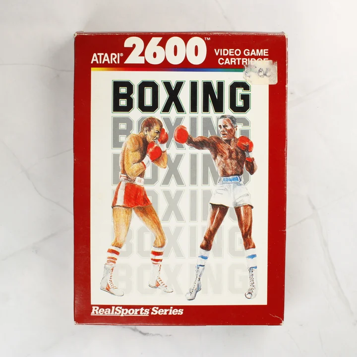 Atari 2600 RealSports Boxing videójáték dobozának előlapja