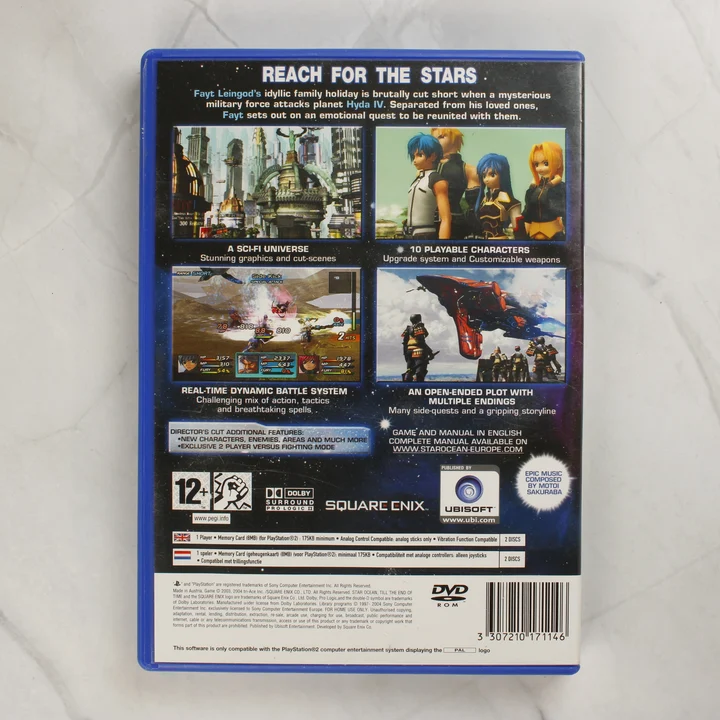 Star Ocean: Till the End of Time PlayStation 2 játék hátlapja
