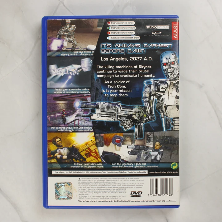 The Terminator: Dawn of Fate PlayStation 2 játék hátlapja