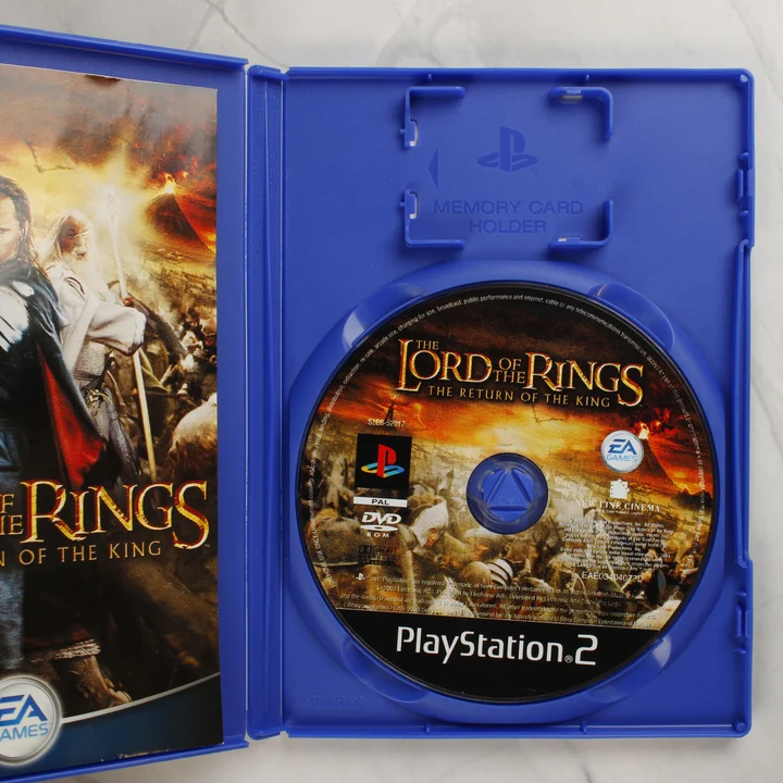 The Lord of the Rings: The Return of the King PS2 nyitott tok és lemez