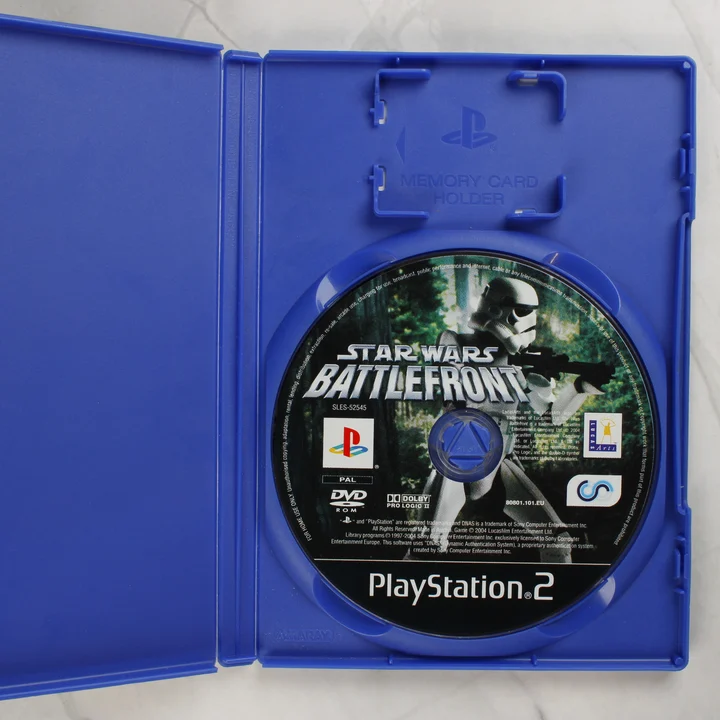 Star Wars Battlefront PlayStation 2 nyitott tok és lemez