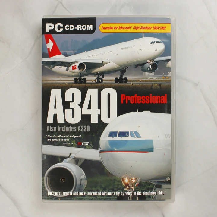 Az A340 Professional PC-s játék szoftver tokjának előlapja