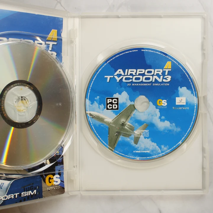 Airport Tycoon 3 CD-ROM lemez a tokban