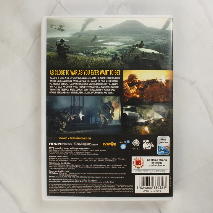Operation Flashpoint: Dragon Rising PC játék hátlapja