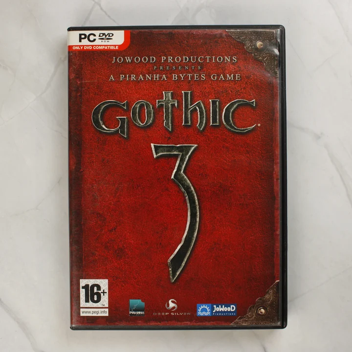 Gothic 3 PC játék vörös színű borítója a tok elején