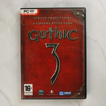 Gothic 3 PC játék vörös színű borítója a tok elején