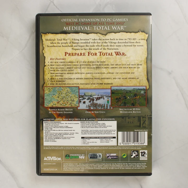 Medieval: Total War Viking Invasion PC játék hátlapja