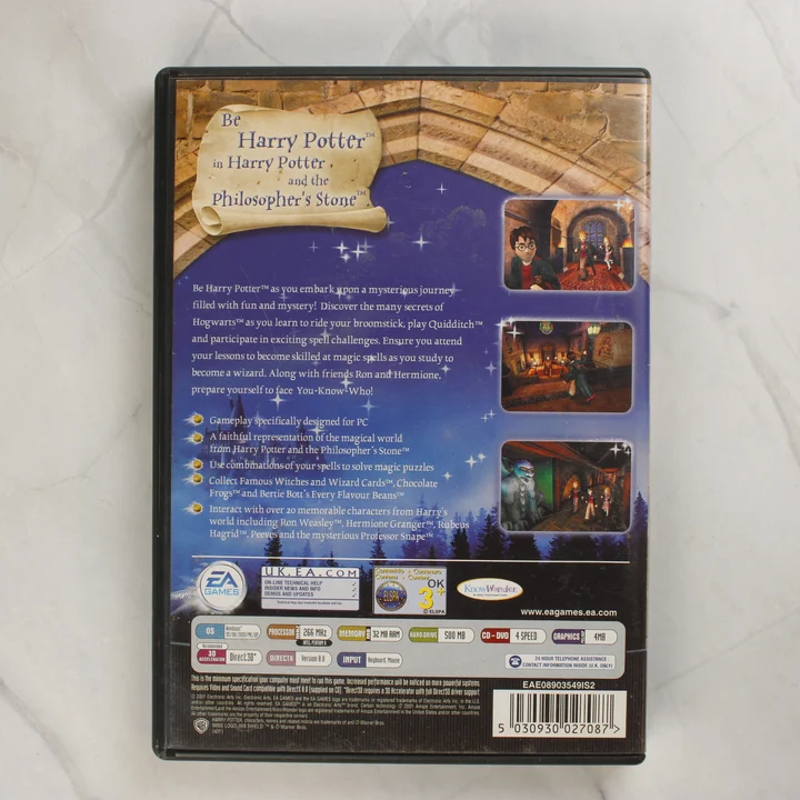 Harry Potter and the Philosopher's Stone PC játék hátlapja