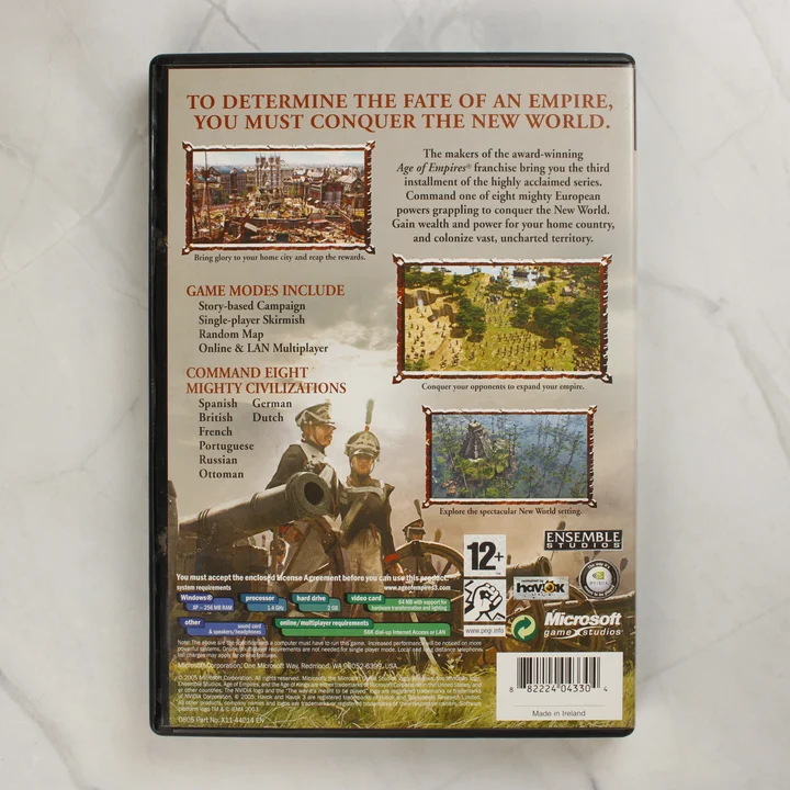Age of Empires III PC játék hátlapja