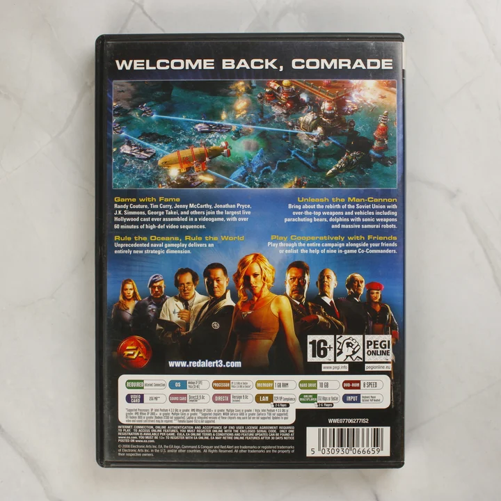 Command & Conquer Red Alert 3 PC játék hátoldala