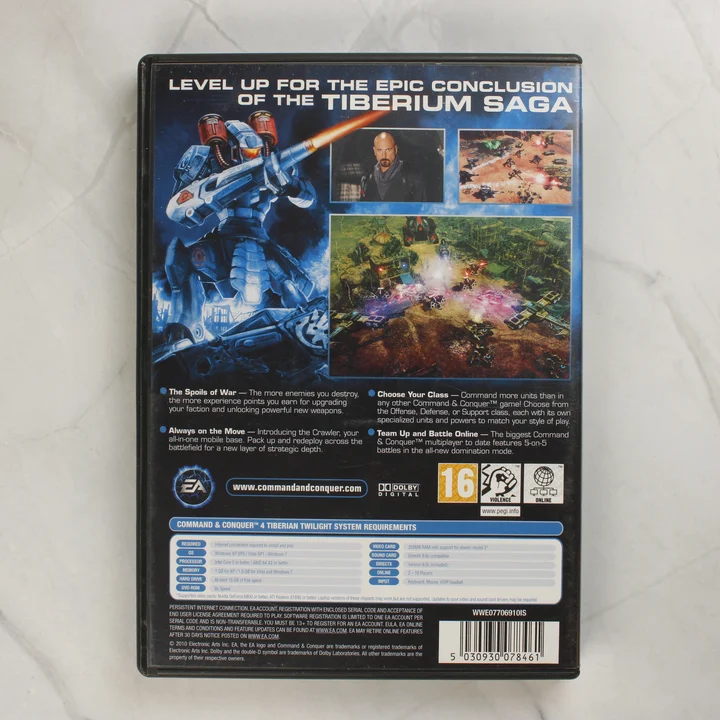 Command & Conquer 4 Tiberian Twilight PC játék hátlapja