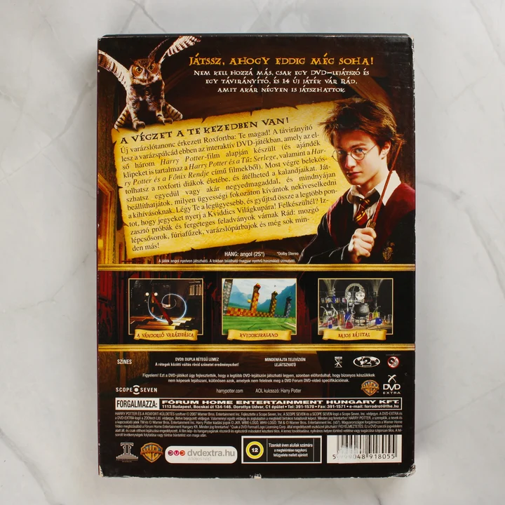 Harry Potter és a Roxfort-küldetés DVD-játék hátlapja