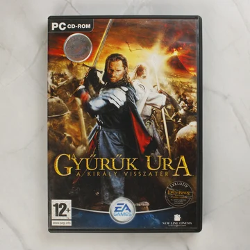 A Gyűrűk Ura: A király visszatér PC játék előlapja