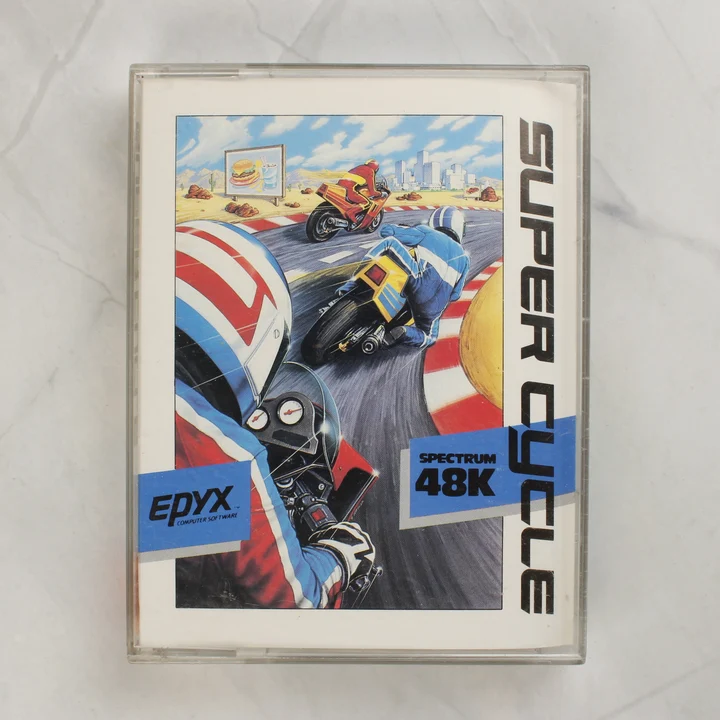 Super Cycle ZX Spectrum videójáték tokja elölről