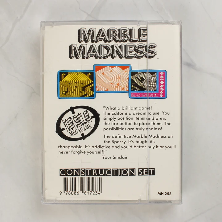Marble Madness Construction Set ZX Spectrum játék hátoldala