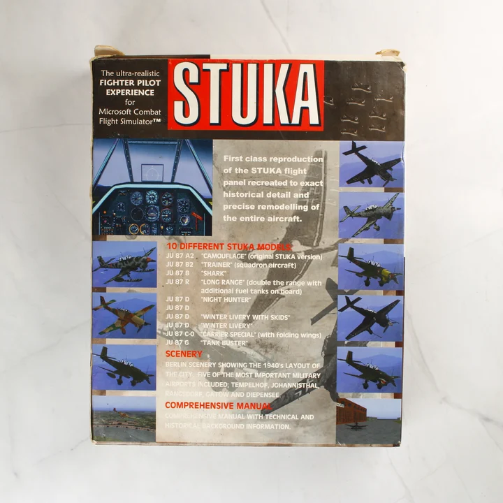 A Data Becker Stuka kiegészítő szoftver dobozának hátoldala