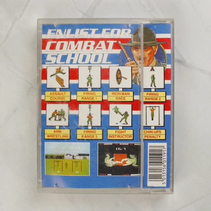 Combat School ZX Spectrum játék hátoldali borítója