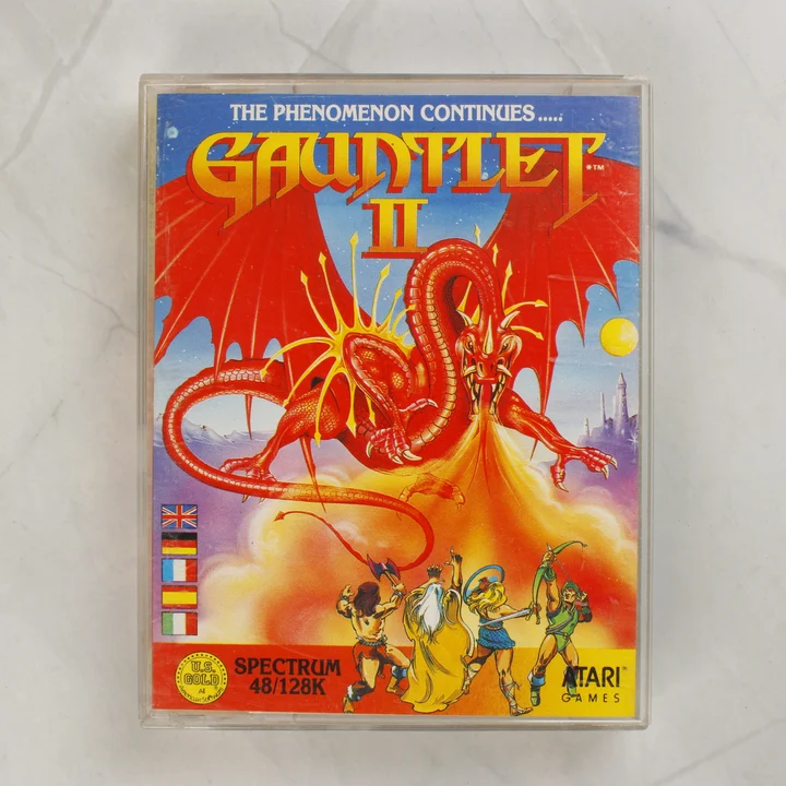 Gauntlet II videójáték előlapi borítója műanyag tokban