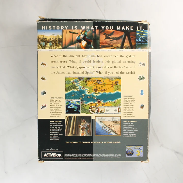 Call to Power II videójáték dobozának hátoldala játékmenet képekkel