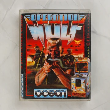 Operation Wolf Amstrad CPC játék kazetta tokban elölnézetből