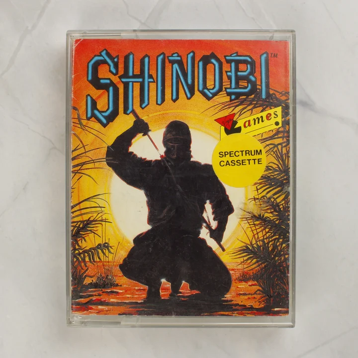 Shinobi videójáték ZX Spectrum kazetta előlapja
